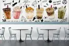 3D Fruit Tea Boba Tea Bubble Tea Self-adhesive Removeable Wallpaper Wall Mural 3