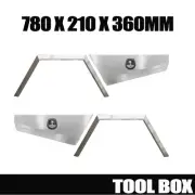 Pair 780mm Double Tapered Under Tray Ute Tool Box + Flare Mud Guards