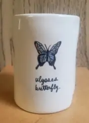 Rae Dunn Magenta Ulysses Butterfly Ceramic Vase Cup Cottage Fairy Country Nature