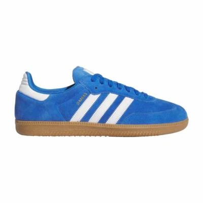 Adidas Skateboarding Samba ADV Bluebird White Gold Metallic Skate Shoes 2025