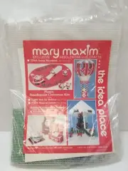 Mary Maxim Needlepoint Christmas Santa Coasters With Holder Kit #77022 New