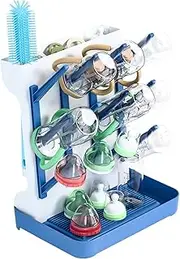 Baby Bottle Drying Rack - Bottle Dryer Rack Holder | Removable Bottle Drying Holder | Vertical Baby Bottle Storage | Space-Saving Draning Tool for Baby Accessories