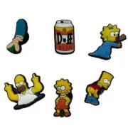 Shoe Charms for Crocs - Cartoon Simpsons Bart Homer DIY Bracelets Crafts Shoes