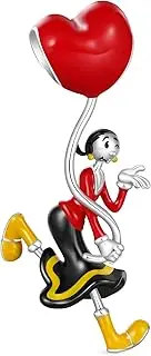 [GNOCE] Popeye Character Beads Cute Cartoon Character Beads S925 Sterling Silver Pendant Dangle Charms for Women Wife Jewelry Gifts