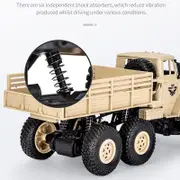 Catzon Remote Control Military Truck 1:18 Scale 2.4Ghz 4WD with Light for Kids-Yellow B