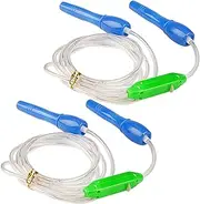 GALPADA 2pcs LED Flashing Jump Rope for Outdoor Skipping Rope Sports Equipment for Boys for Exercise Fitness and Fun Activities Random Color