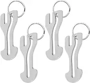 [homfanseec] 4Pcs Stainless Steel Trolley Keys, Portable Shopping Trolley Key for Men Women Grocery Shopping Cart Trolleys