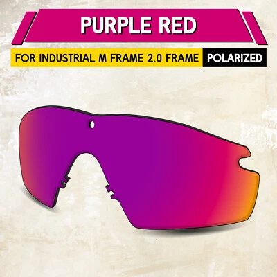 1.5MM POLARIZED Replacement Lenses for Oakley Industrial M Frame 2.0, Purple Red