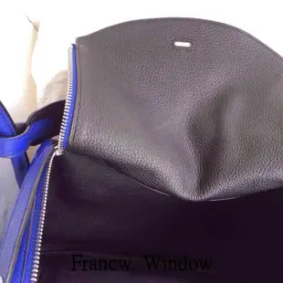 France Window 愛瑪仕 林迪包 HERMES  Lindy  7T電光藍拼黑色 30銀扣