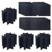 4 Sets Glass Divider Kits for Moving Boxes,Reusable Glassware Boxes Felt Divi...
