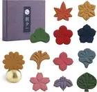 Flower Shaped Pressed Incense Cones Collection with Floral Scents, 12 PCS Japane