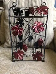 Grape Vine Three Bottle Triple Wine Holder Wine Caddy 13”