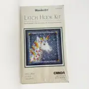 Wonderart Latch Hook Kit Art. 4719 12"X12" Unicorn New, Sealed.