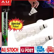High Quality 12X White Goose Feather Badminton Shuttlecocks Sports Training AU.ㆁ