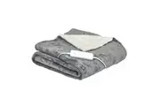 Homedics Indoor Soft Heated Blanket Winter Warming Throw Rug Grey 130x180cm