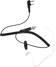 POPETPOP Intercom Covert Acoustic Earphone Adapter with Talk Listen Button for Communication Noisy Environments Compatible with and Headsets