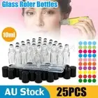 25pcs 10ml Roller Rollerball Perfume Essential Oil Roll On Ball Glass Bottles