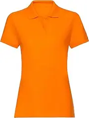 [Love My Fashions] Women’s Polo Shirt – Knitted Collar and Cuffed Short Sleeves, Casual & Plain T-Shirt for Ladies in Plus Sizes