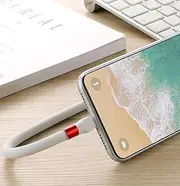 NDBOX Flexible Bending Stand Lazy Bracket 2-in-1 iPhone Charger and Holder - 120cm Adjustable Lightning to USB Data or Charging Cable for iPhone to Power Bank, Computer, Power Adaptor