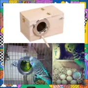 Wooden Bird Breeding Box Cage Lovebird Finch Aviary Parrot Budgie Nesting House