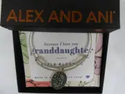 Alex and Ani Because I Love You Granddaughter Raf Silver Bangle Bracelet NWTBC