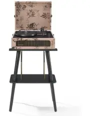 [Crosley] Voyager Bluetooth Portable Turntable + Entertainment Stand Bundle - Floral
