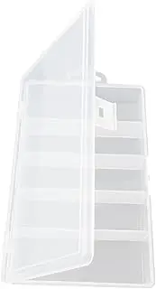 Honbay Clear Visible Plastic Fishing Tackle Accessory Storage Box Case Container - Jewelry Making Findings Organizer - (M:7"x4.3"x1.2")