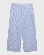 Polo Ralph Lauren Prepster Seersucker Pants Girls 6X Blue/White Stripe Pockets