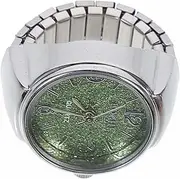 [WRITWAA] Ring Watch Fidget Ring Turner Necklace Gold Watch Digital Pocket Watch Finger Watch Watches for Men Rings Thumb Digital Watch Silver Pocket Watch Sizer Zinc Alloy Light Green