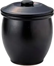 Yamaki Ikai No. 1 Round Bottle with Lid, Black Mat, M1-2