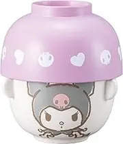 Sanrio Sanrio SAN4213-4 Kuromi Soup Bowl and Rice Bowl Dinnerware Set, Mini, Miscellaneous Goods, Gift, Present, Made in Japan