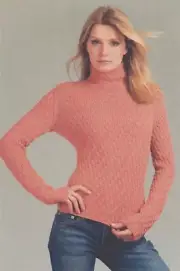 Karabella Yarns Knitting Pattern KK416 Diagonal Aurora Sweater 34"-41"