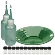 12" Green Gold Pan Panning Kit Gold Pan