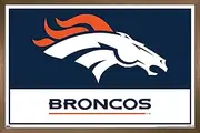 Trends International NFL Denver Broncos-Logo 21 Wall Poster, 14.725 in x 22.375 in, Bronze Framed Version