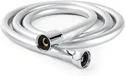 OFFO Ultra-Flex Shower Hose 2m(80 Inches), Premium RV PVC Handheld Shower Head Hose Flex Hoses Extension with Brass Insert and Nut for Bath Taps Replacement, Silver Gray