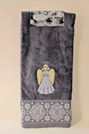 St Nicholas Square Christmas Angel Blue Bathroom Bath Hand Towel