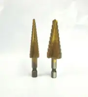 Step Drill Bit, 2pc Set, 1/8"-1/2" & 1/4"-3/4", #25460