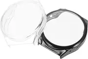 Holibanna Replaceable Watch Screen Cover 2pcs Electroplated TPU Protective Cases for Watch Gt3 Curved Edges