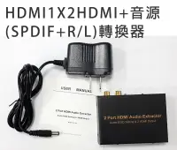 在飛比找PChome24h購物優惠-【EC】HDMI1X2HDMI+音源(SPDIF+R/L)轉