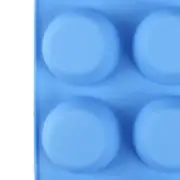 (Blue)12 Cupcake Pan Soft Silicone Round Shape Easy Release Muffin Pan