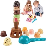 Ice Cream Stacking Toy, Ice Cream Cone Play Set, Preschool Learning Activities Set, Fine Motor Skills Toys, Ice Cream Toy For Kids, Kids Stacking Ice Cream, Educational Ice Cream Set, Colorful Ice Cre