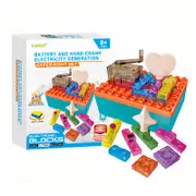 Battery And Hand Crank Electricity Generation Scientific Exploration B