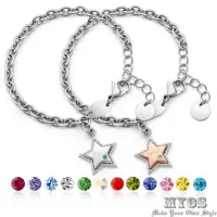 在飛比找momo購物網優惠-【MYOS】星願 誕生石 珠寶級白鋼手鍊(24色可選)