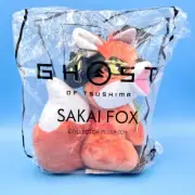 Ghost of Tsushima Sakai Fox Plush Figure Statue + Magnetic Sword Mask 10" Yotei