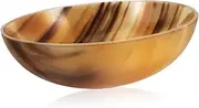 BRIGHTFUFU Practical Ox Horn Bowl Natural Sauce Bowl for Home Multifunctional Tableware for Outdoor Camping BBQ