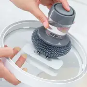 Kitchen Soap Dispensing Palm Brush Cleaning Brushs Detergent With P7X1