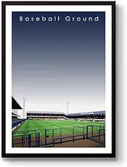 GroundDesigns DERBY COUNTY FC Football Gift BASEBALL GROUND Stadium Art Unframed A3 Print DCFC bbg