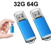 2Pack 32GB 64GB Flash Drive USB 2.0 Memory Stick Swivel Flash Pen Storage Drive