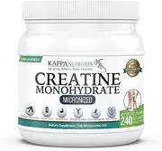 KAPPA NUTRITION Creatine - Creatine Monohydrate, Amino Acid Powder - Support Muscles, Cellular Energy and Cognitive Function* - Gluten-Free, Keto, 2.25g per Scoop, 240 Servings, 1.32LB.