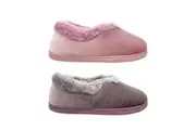 Grosby Brionie Ladies Slippers Slip on Higher Cut Fluffy Lining Soft Insole
